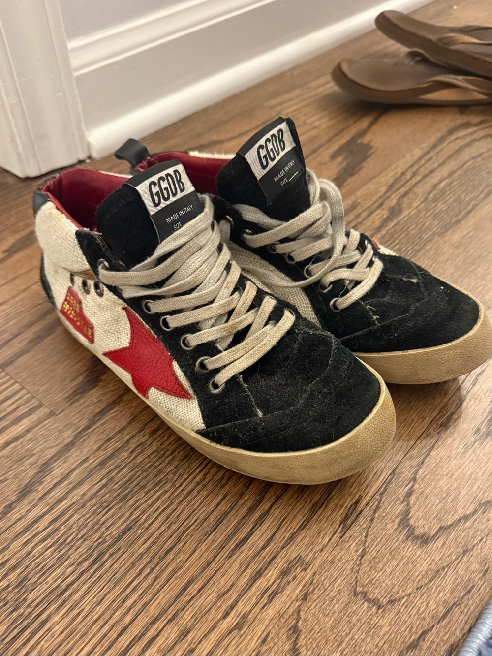 Golden Goose Black & Red Star Sneakers